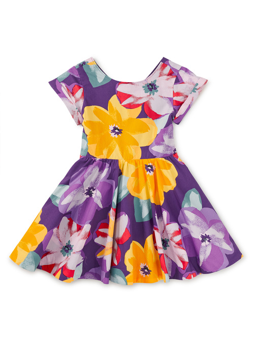 Button Back Skirted Dress