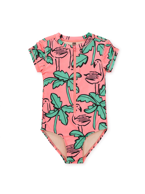 Rash Guard One-Piece Swimsuit