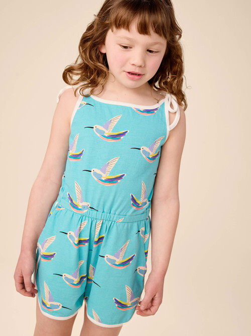 Tie Shoulder Sporty Romper
