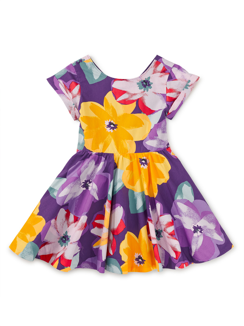 Button Back Skirted Dress