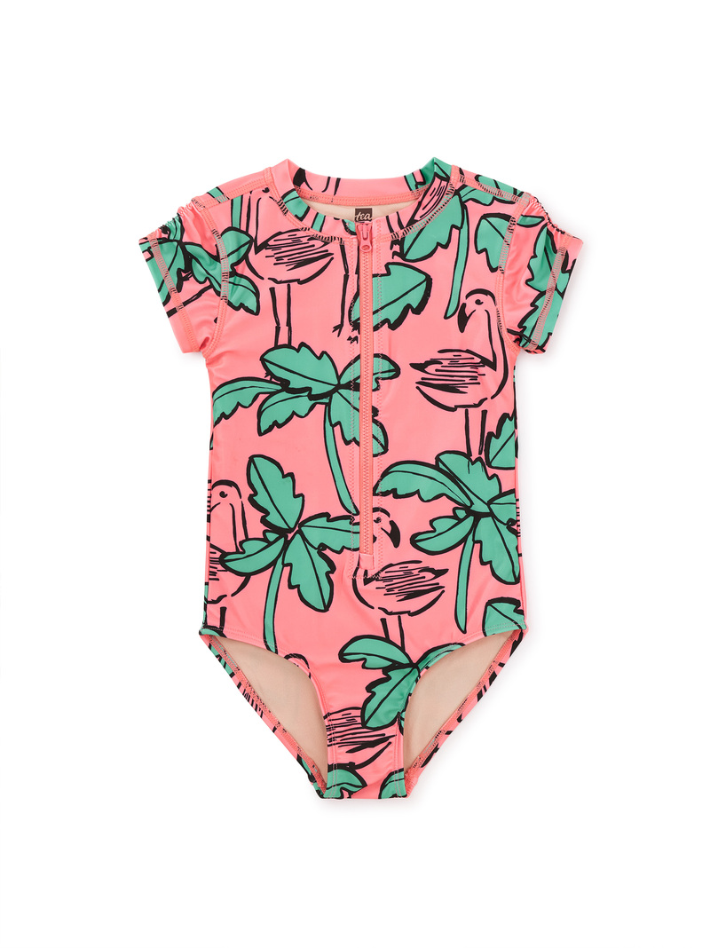 Rash Guard One-Piece Swimsuit