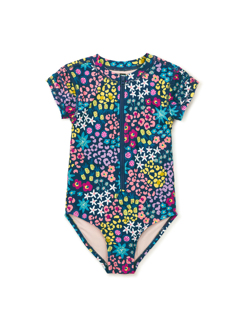 Rash Guard One-Piece Swimsuit