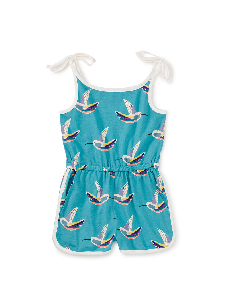 Tie Shoulder Sporty Romper