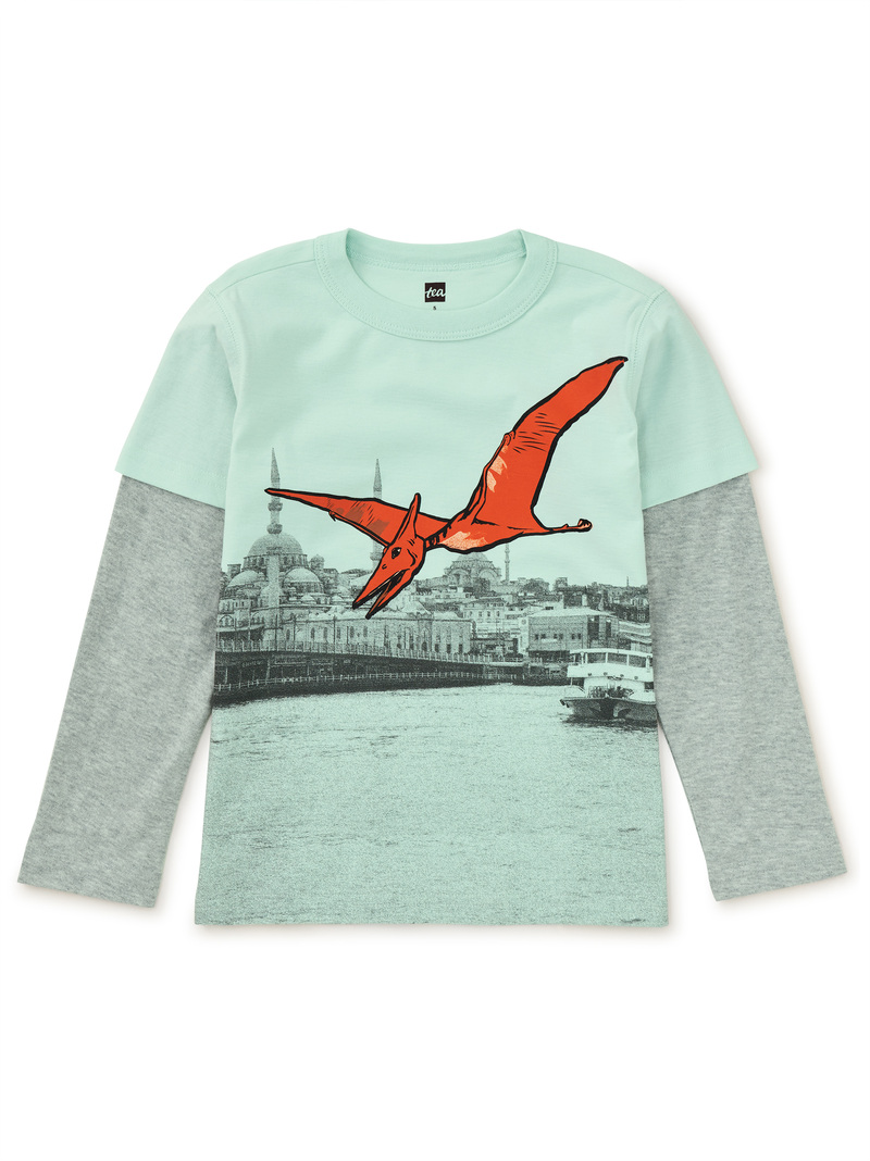 Pterodactyl Layered Sleeve Tee