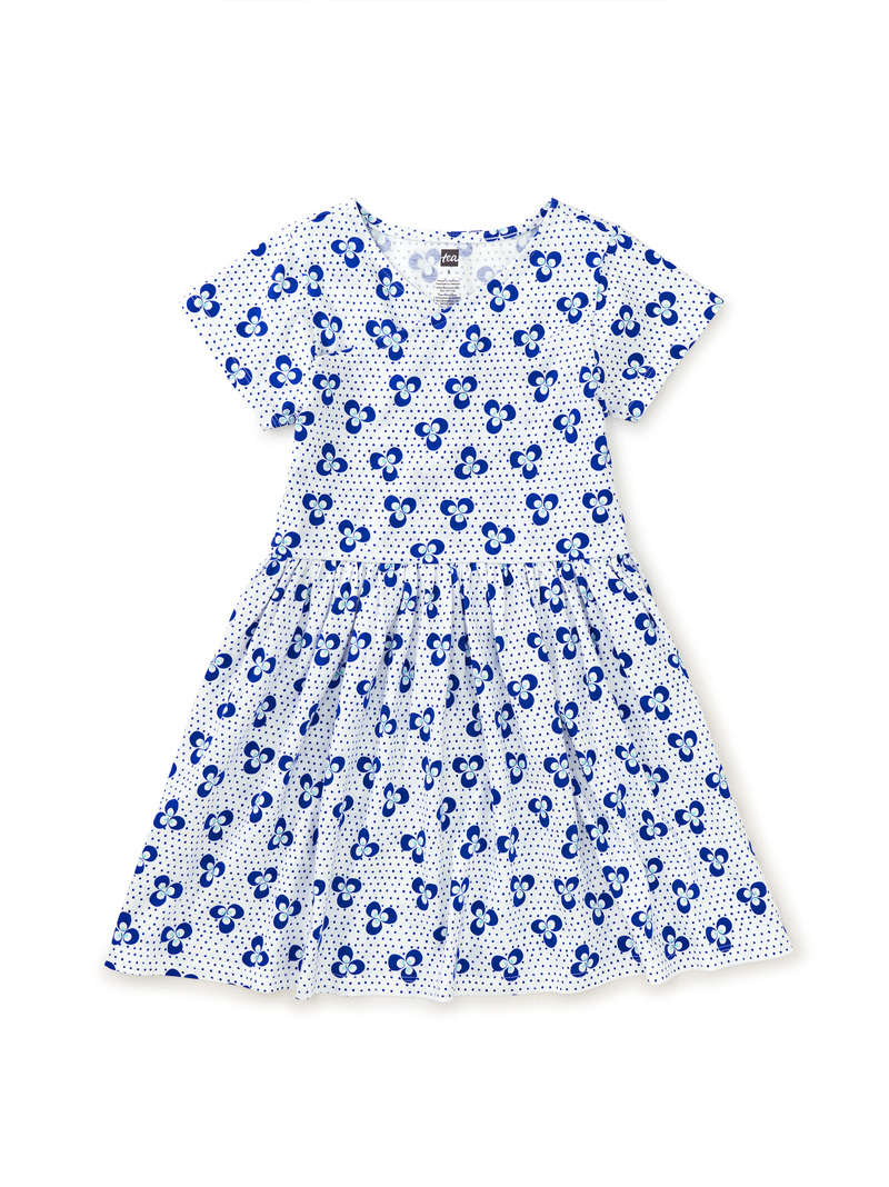Short Sleeve Wrap Neck Dress