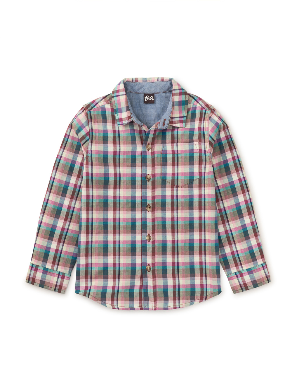 Double Weave Plaid Button Up