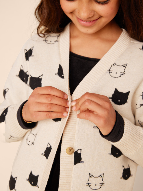 Long Cat Cardigan Sweater