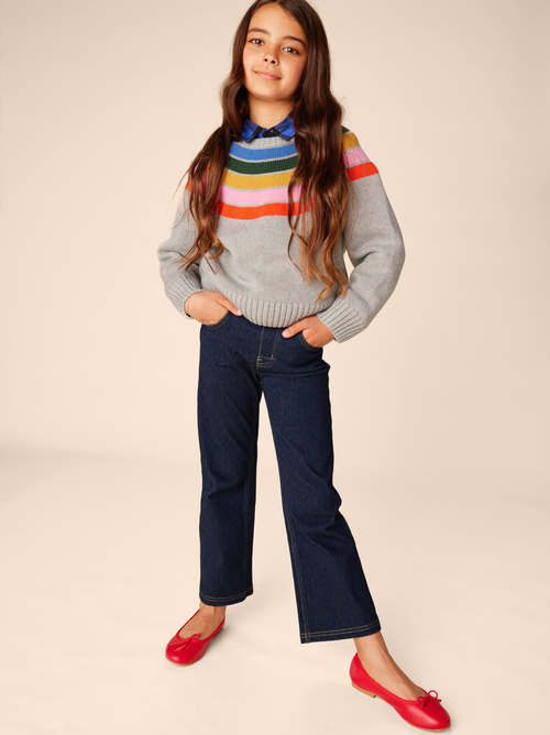 Denim-Like Flare Pants