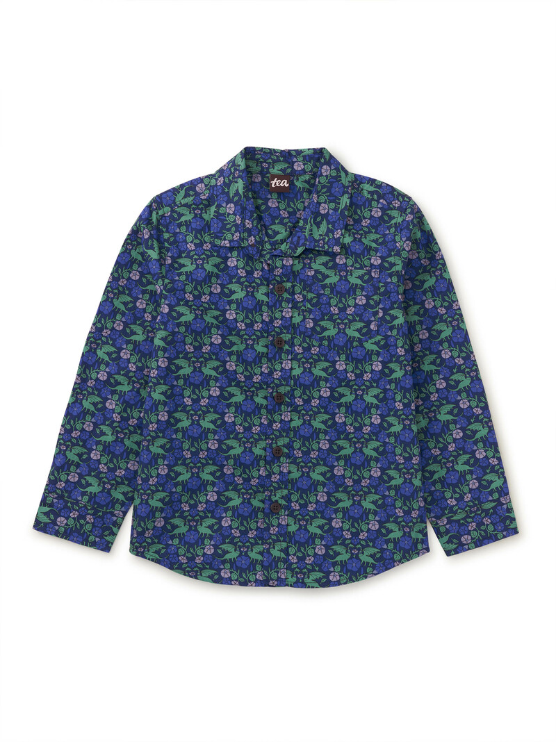 Printed Button Up Shirt