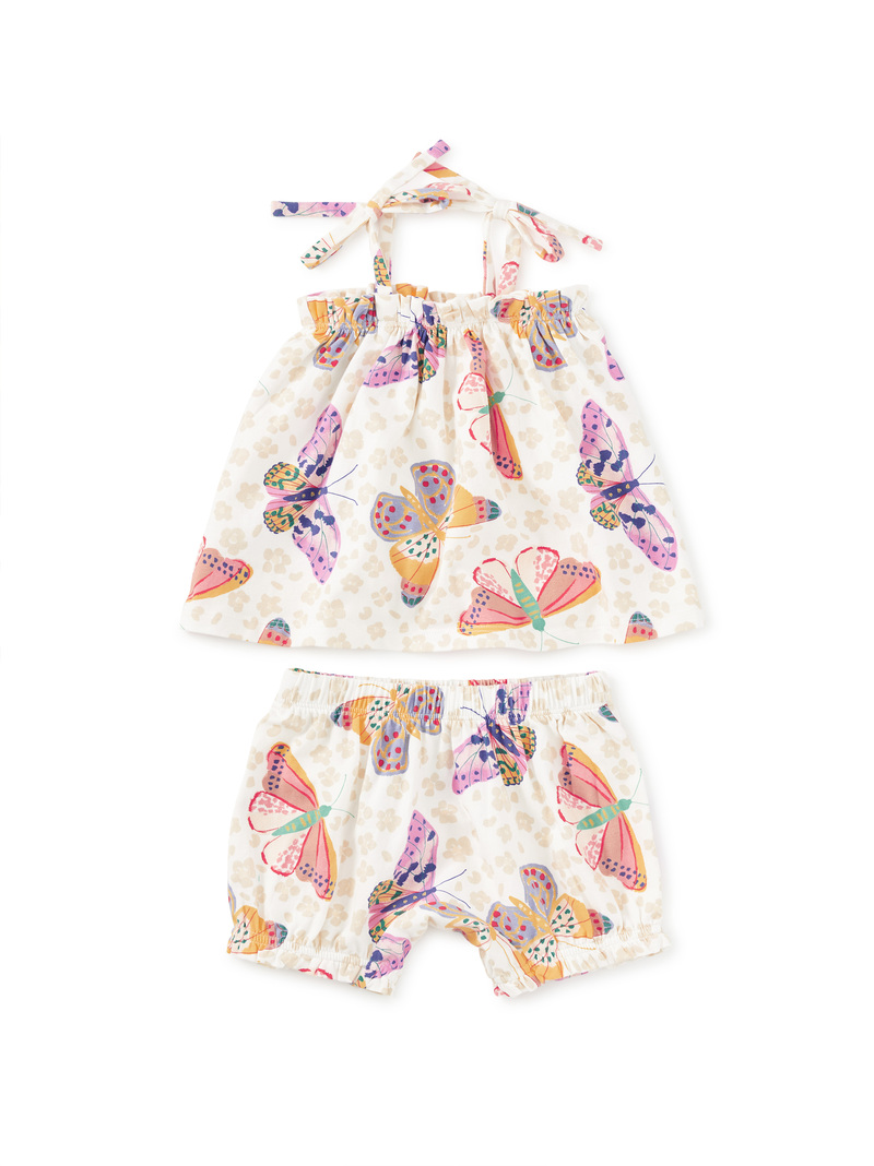 Tie Shoulder Baby Set