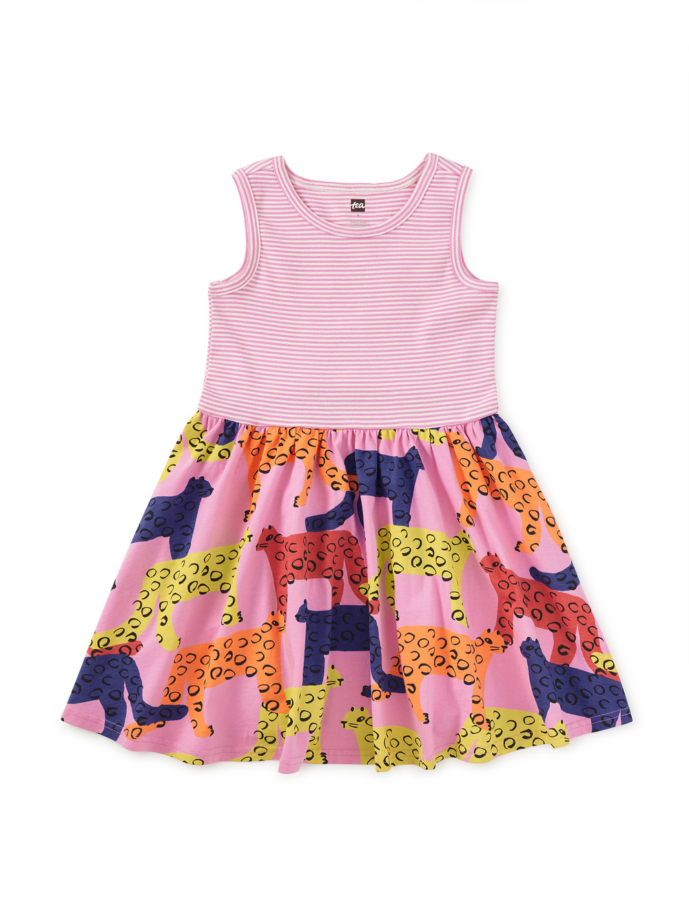 Print Mix Tank Skirted Dress