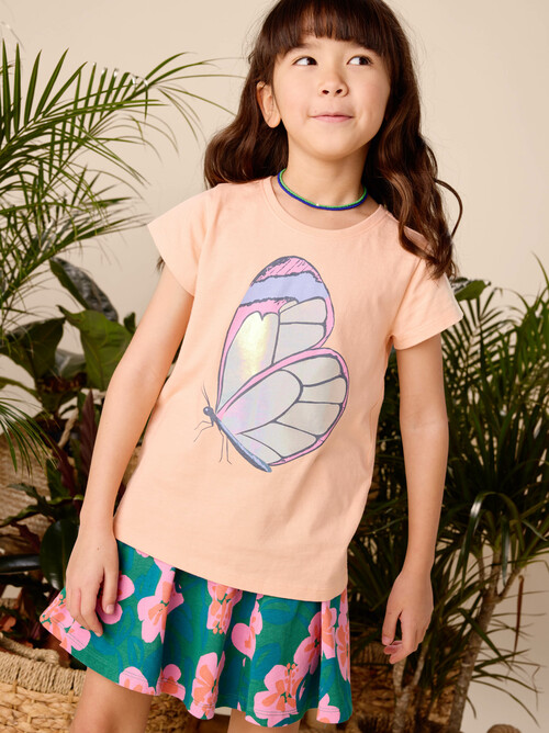 Shimmery Butterfly Graphic Tee