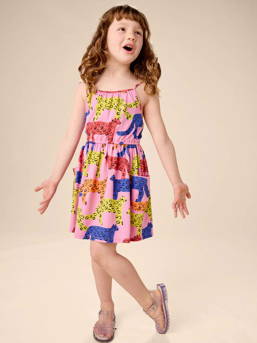 Tie Shoulder Twirl Dress