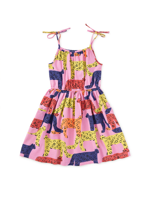Tie Shoulder Twirl Dress