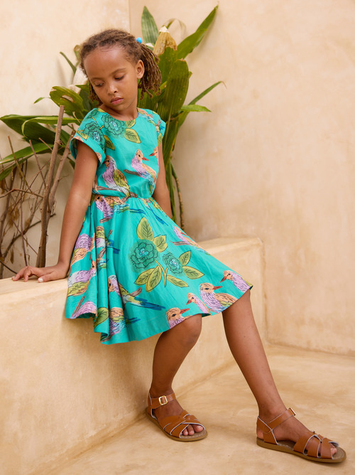 Button Back Skirted Dress
