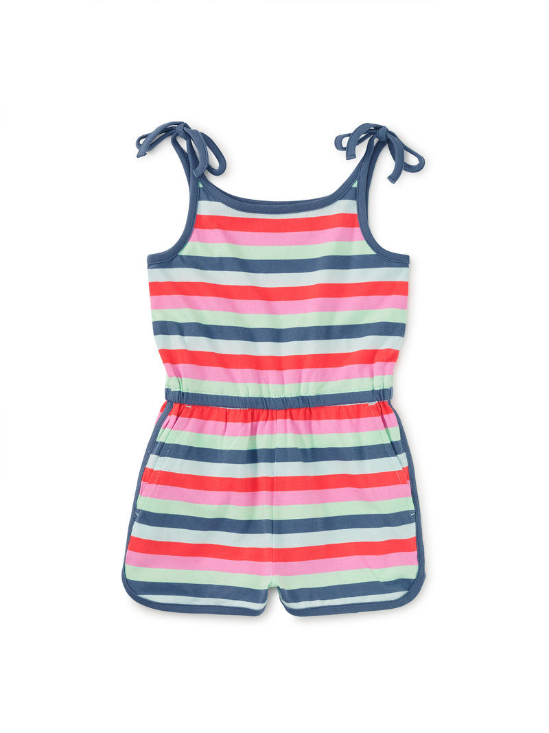 Tie Shoulder Sporty Romper