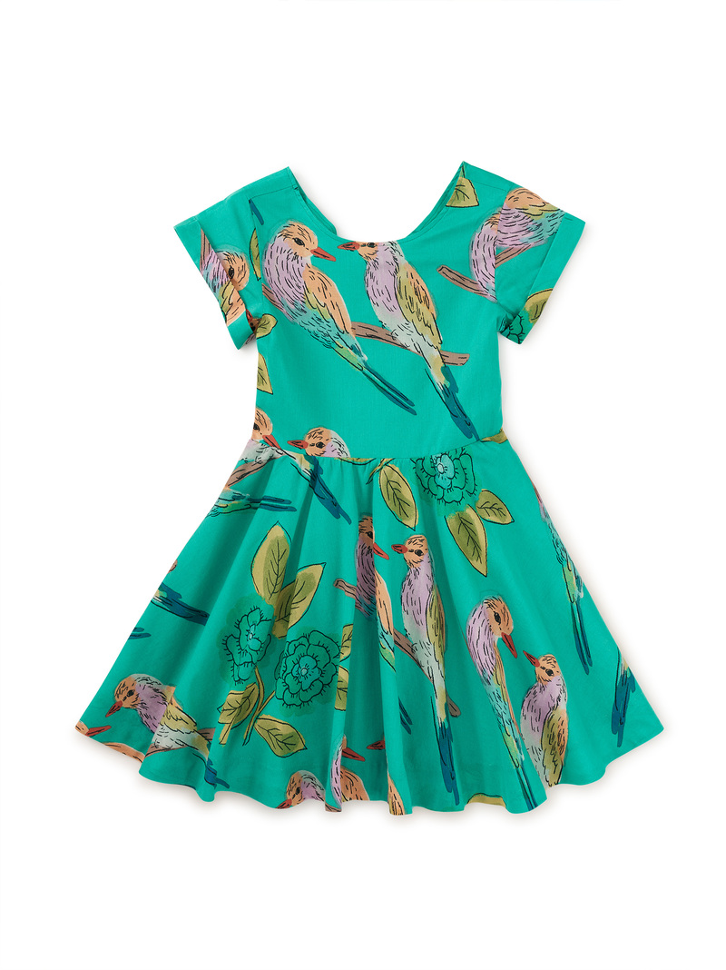 Button Back Skirted Dress