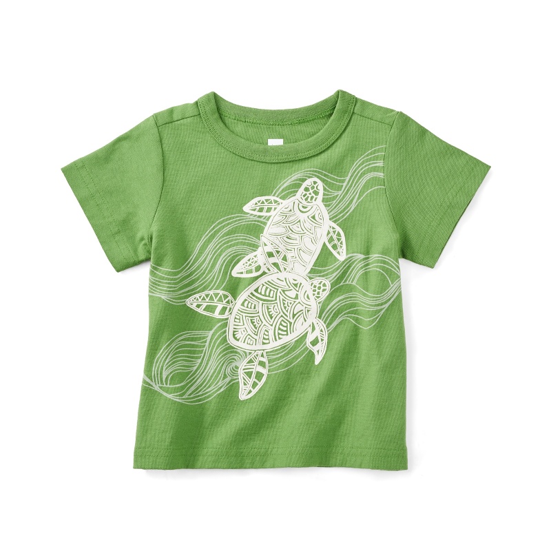 Batik Turtles Graphic Baby Tee