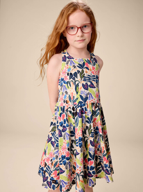Strappy Back Skirted Dress