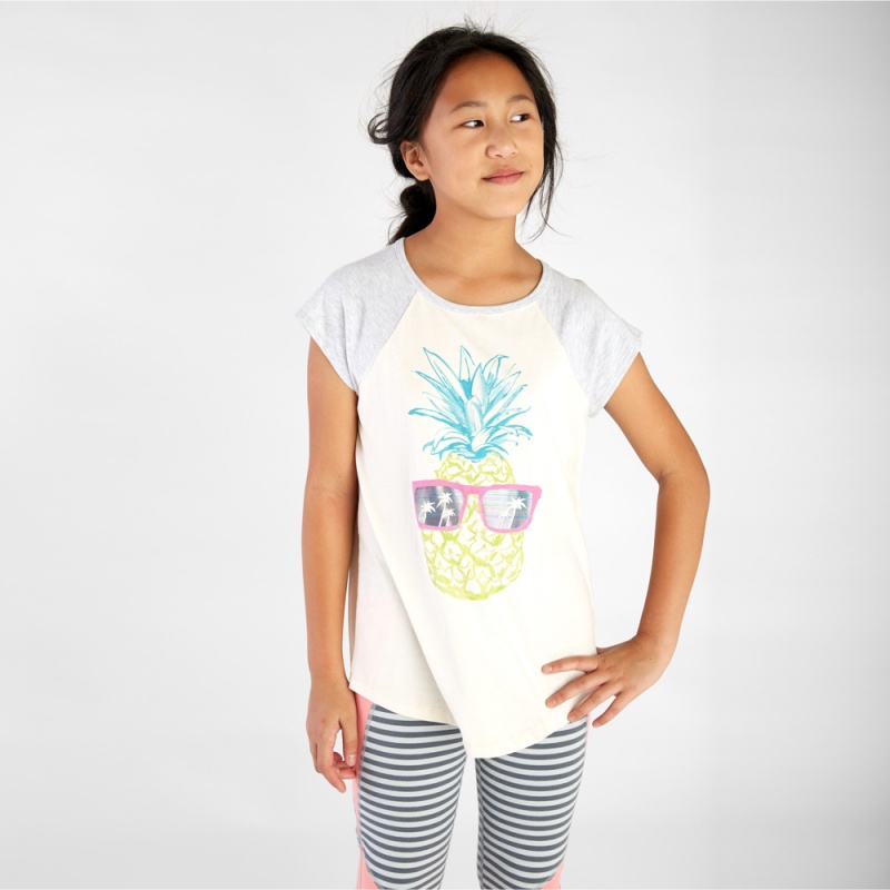 Sunshine Pineapple Raglan Tee