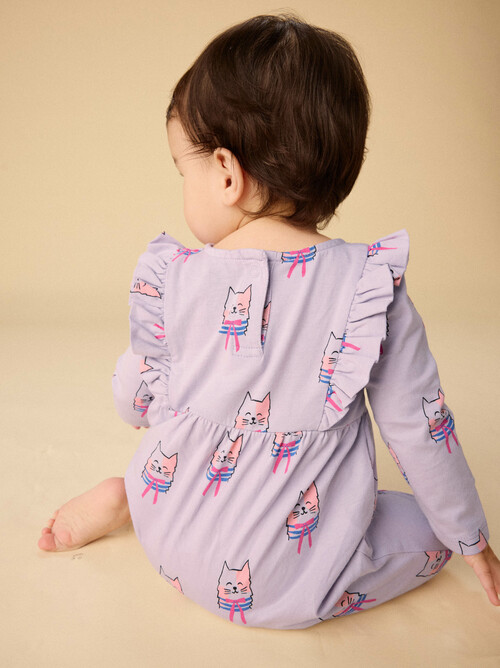 Ruffle Shoulder Baby Romper