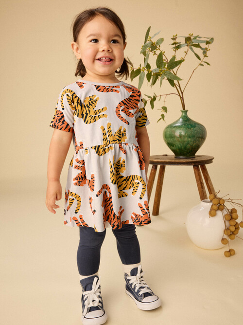 Short Sleeve Twirl Dress