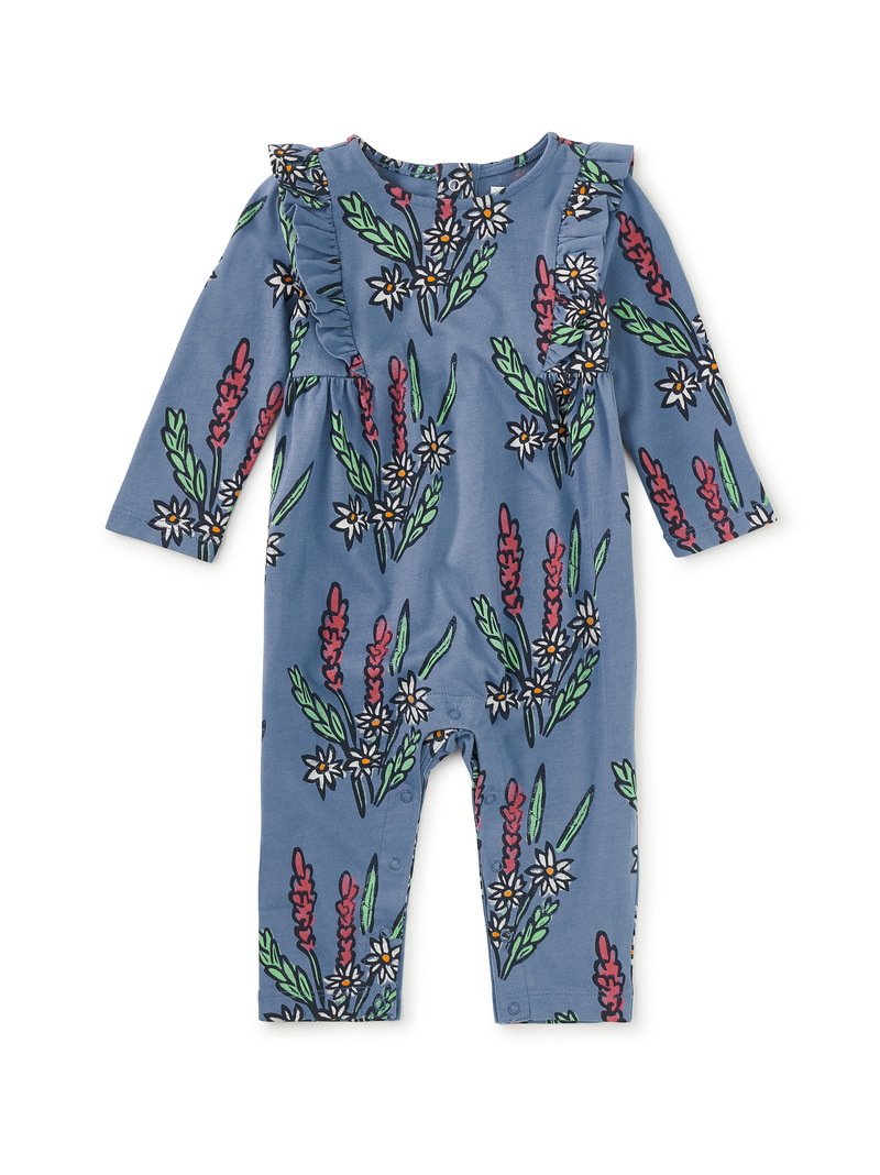 Ruffle Shoulder Baby Romper