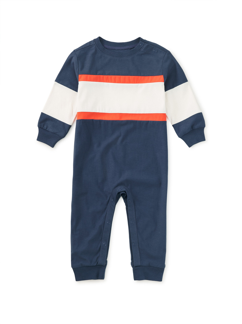 Colorblock Rugby Baby Romper