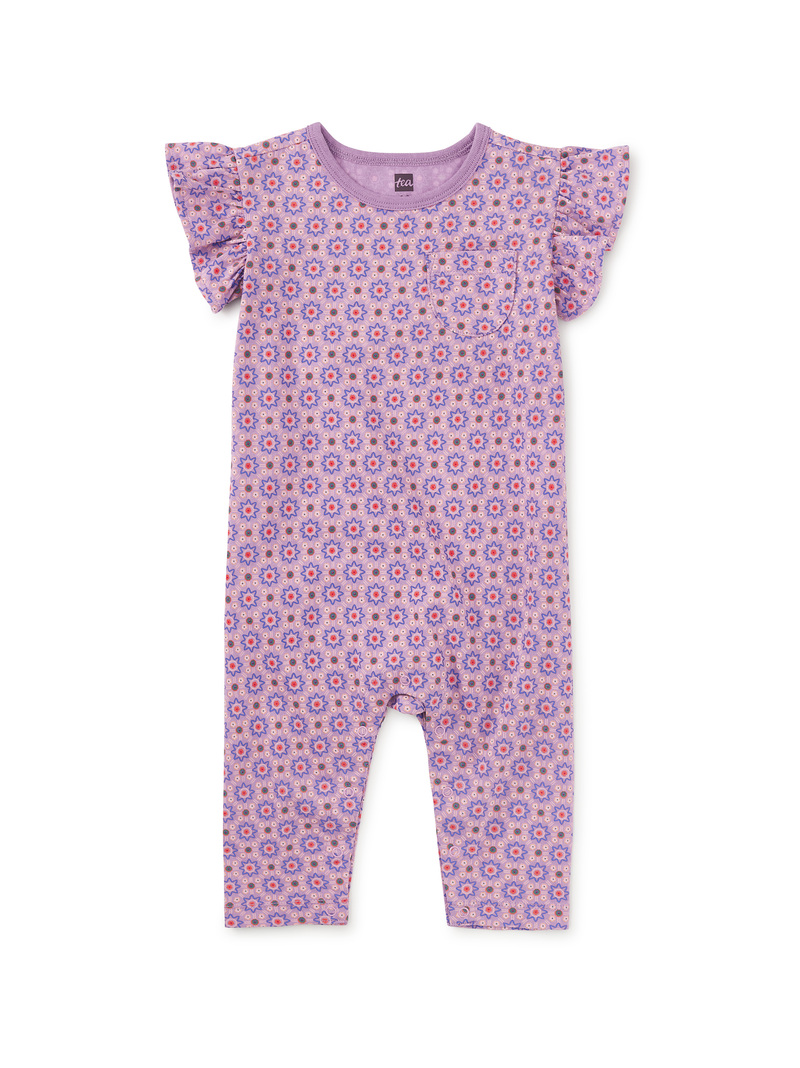 Ruffle Sleeve Baby Romper