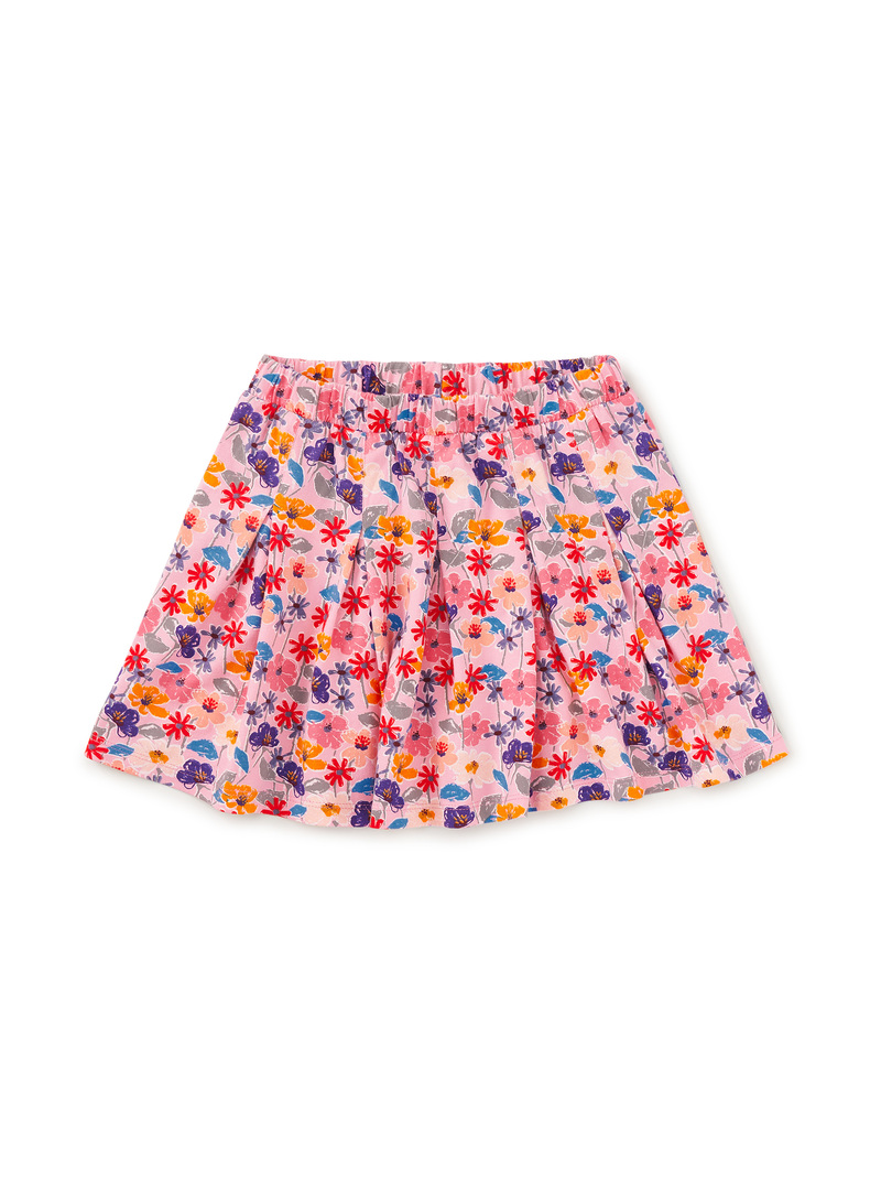 Pleated Jersey Skirt