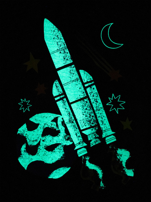 Glowing Rocket Graphic Tee