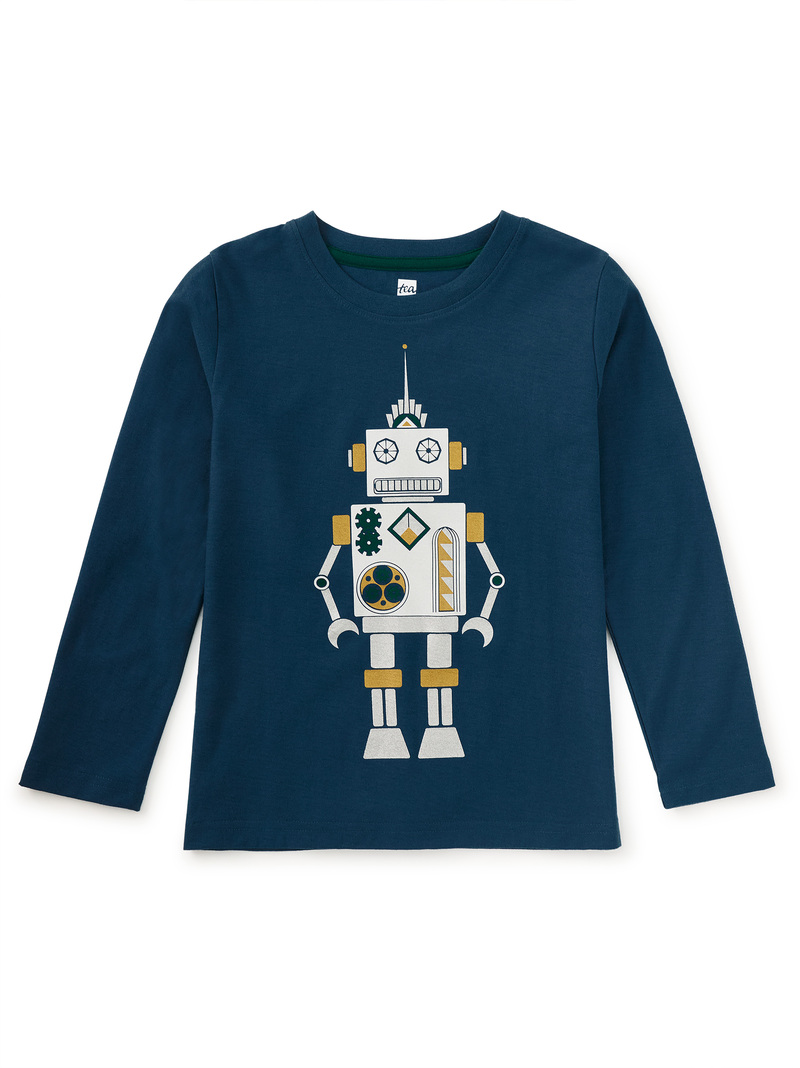 Metallic Robot Graphic Tee