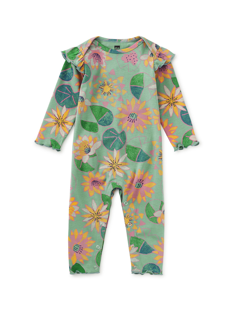 Ruffle Shoulder Baby Romper