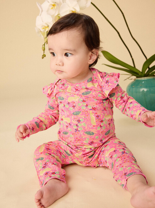 Ruffle Shoulder Baby Romper