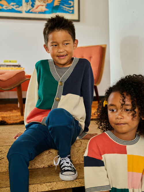 Colorblock Sweater Cardigan