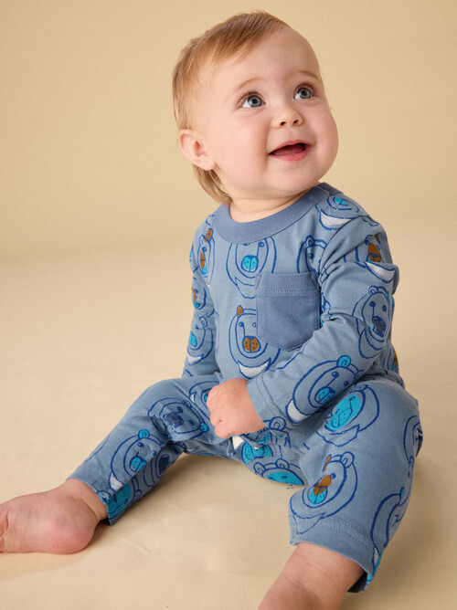 Long Sleeve Pocket Baby Romper