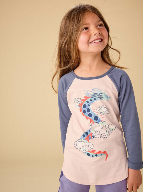 Dragon Graphic Raglan Tee