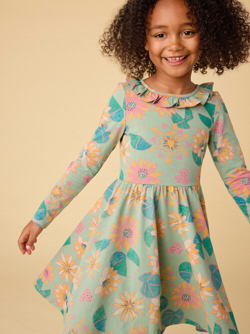 Ruffle Collar Ballet Dress