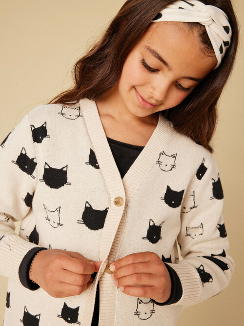 Long Iconic Cat Cardigan