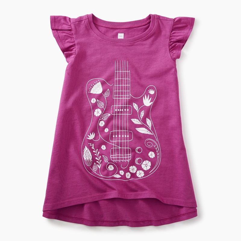 Floral Guitar Twirl Top