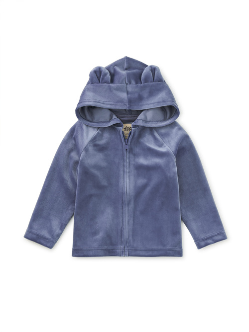  Bear Ears Velour Baby Hoodie
