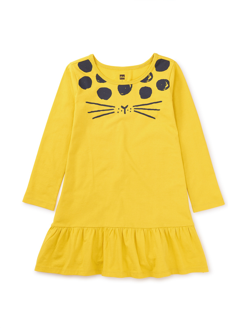 Ruffle Hem Graphic Dress