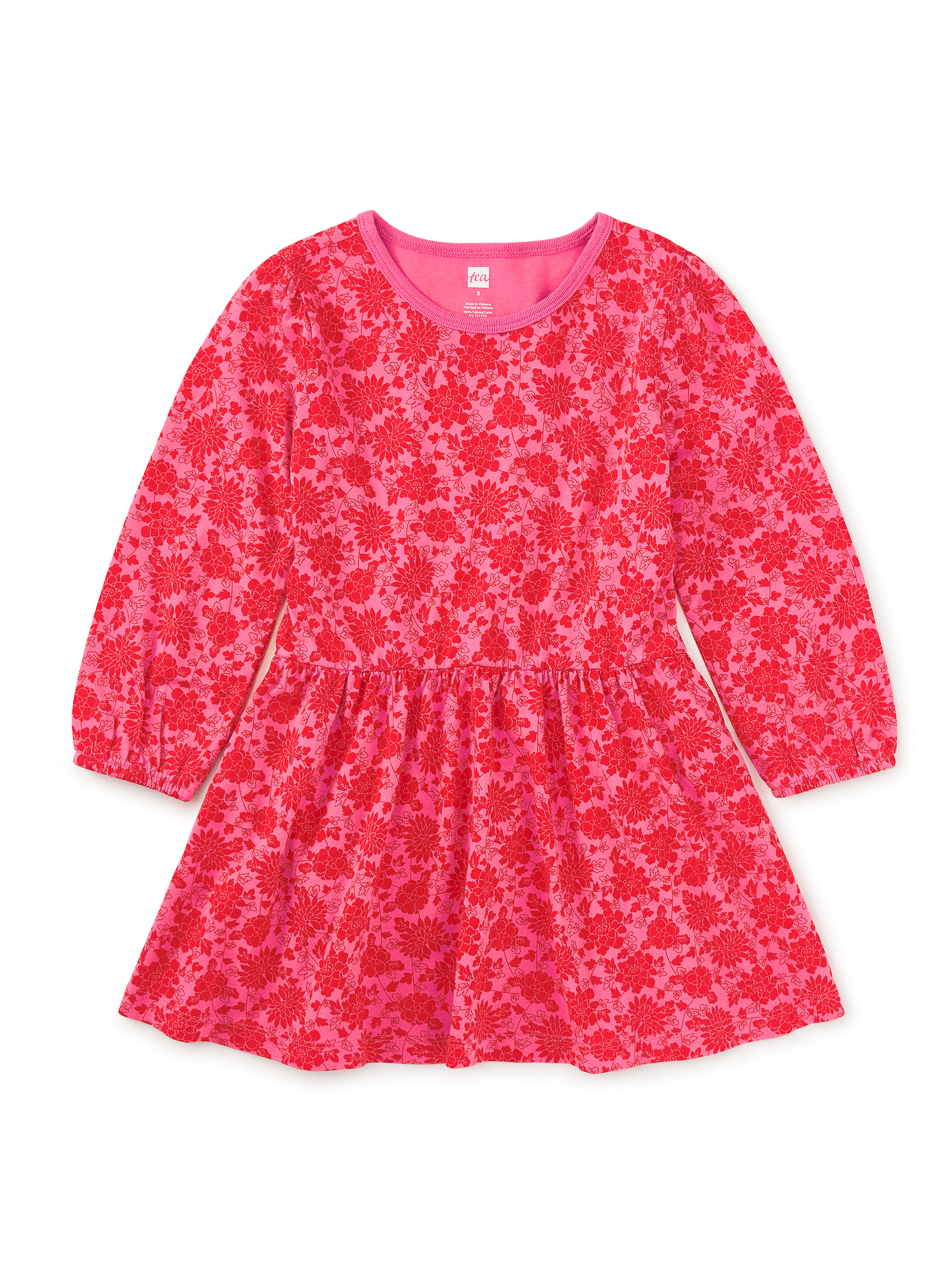 GIRL & Andong Floral & Blouson Sleeve Pocket Dress & KNIT DRESS