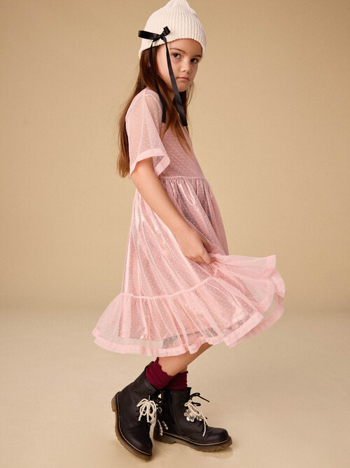 Layered Tulle & Foil Dress