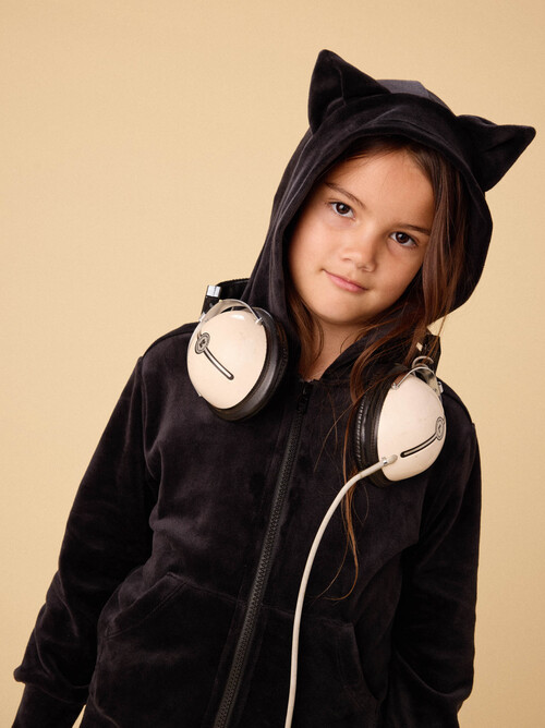 Cat Ears Velour Hoodie