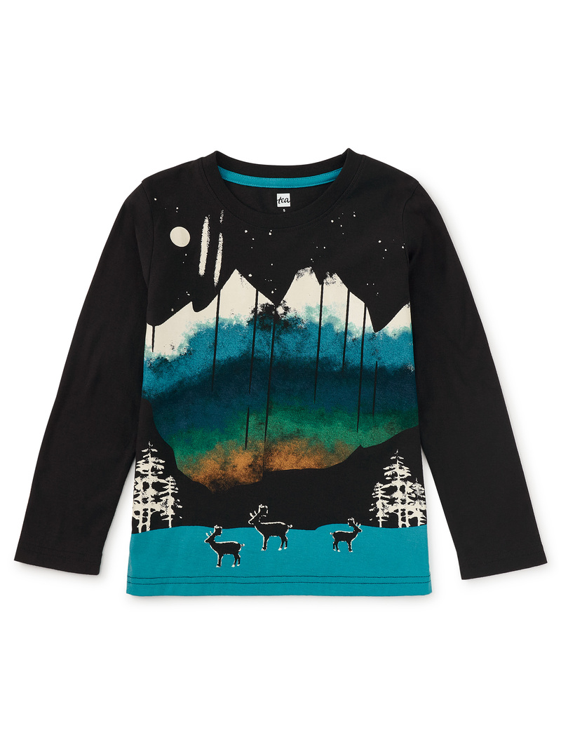 Glowing Northern Lights Graphic Tee