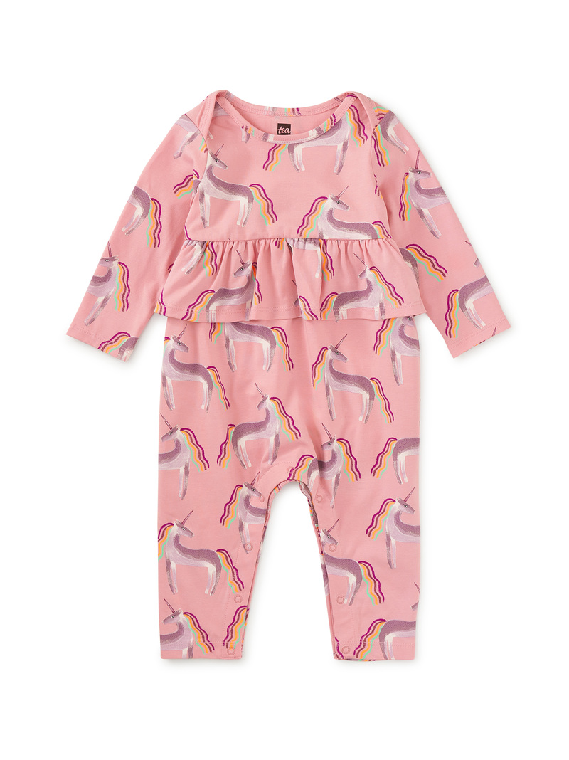 Pretty Peplum Baby Romper