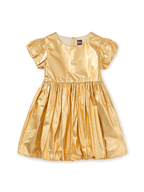  Metallic Balloon Skirted Dress