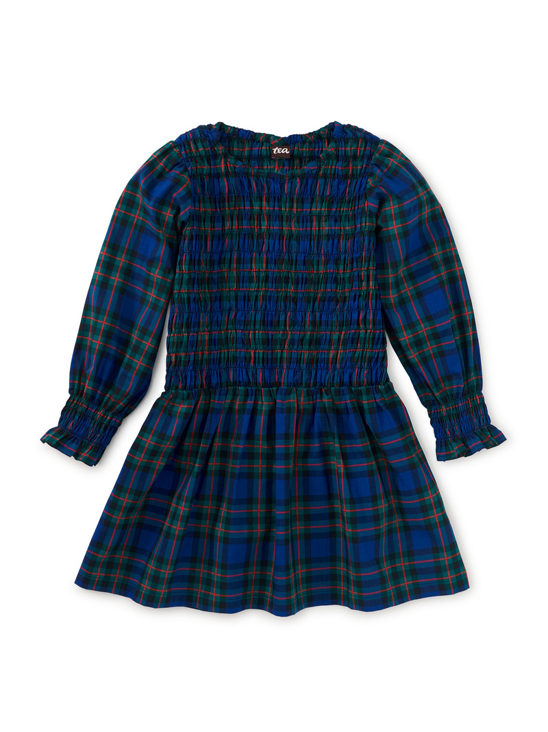 Smocked Woven Blouson Sleeve