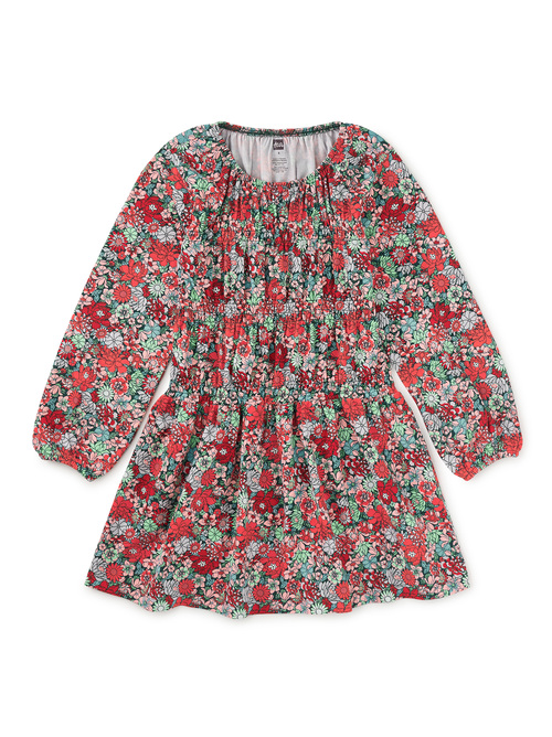  Smocked Blouson Dress